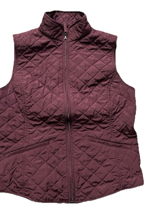 Van Heusen Jackets & Blazers - Women’s Van Heusen Plum Puffer Winter Vest Size Medium